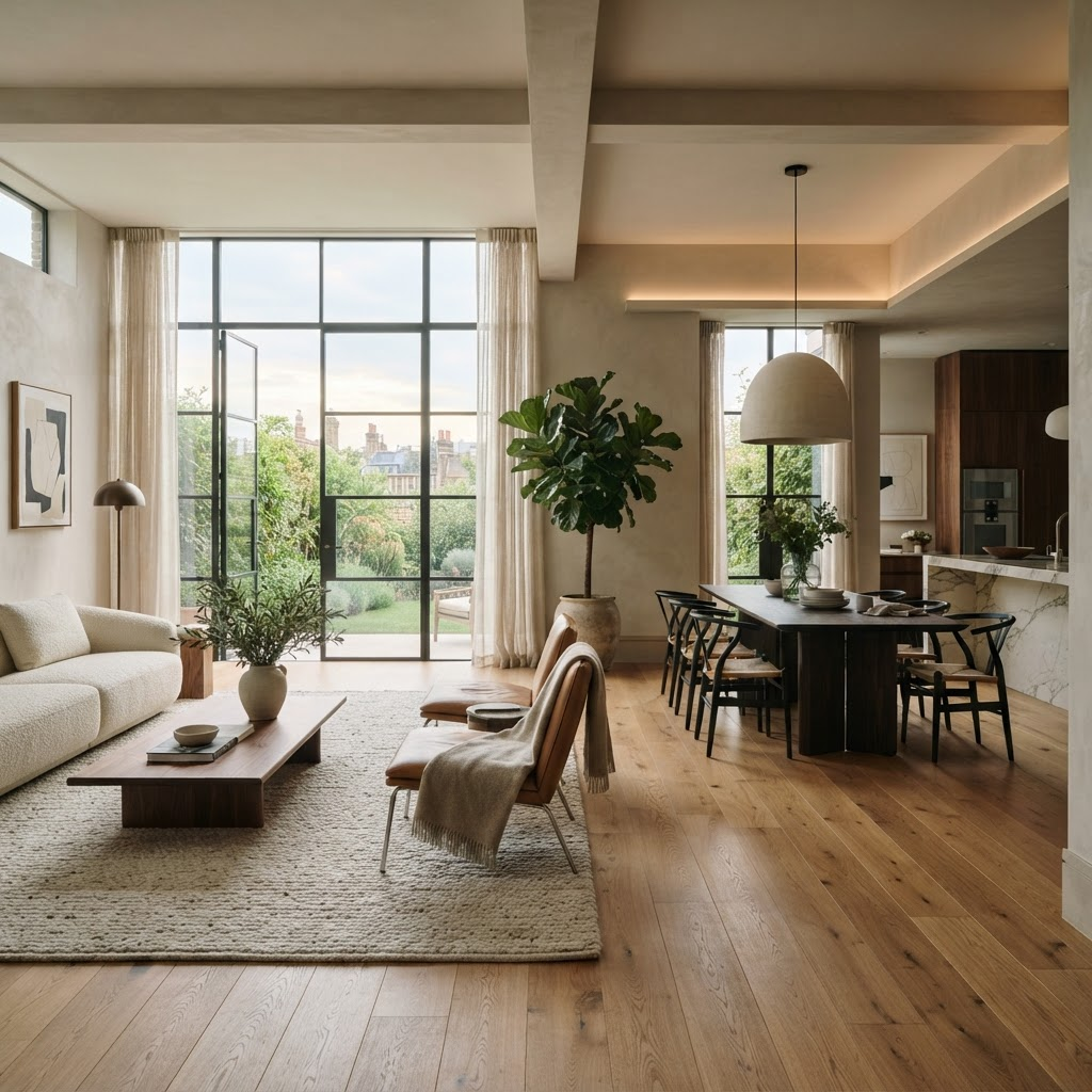 Residential interior before Premier Flooring & Design's work